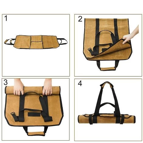 Firewood Storage Bag Outdoor Camping Wood Log Carrier Match Bag - Image 5