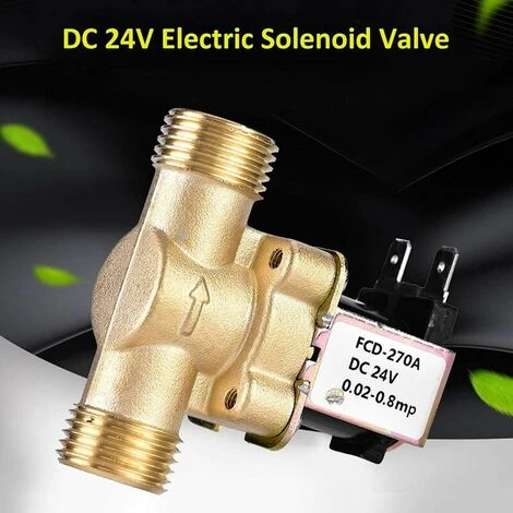 DC Water Valve, G1/2 DC 24V Normally Closed Brass Electric Magnetic Solenoid Valve For Water Control, Constant Current Constant Flow Hold And Water Monitoring Flow - Image 3