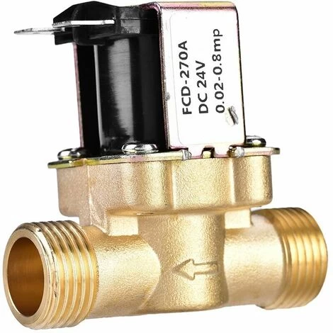 DC Water Valve, G1/2 DC 24V Normally Closed Brass Electric Magnetic Solenoid Valve For Water Control, Constant Current Constant Flow Hold And Water Monitoring Flow - Image 5