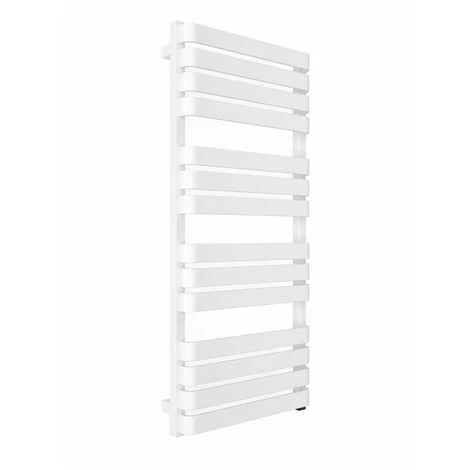 Bathroom Electric Towel Radiator Designer Heated Towel Rail Flat Panel White - Image 4