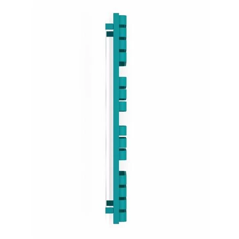 Bathroom Electric Towel Radiator Designer Heated Towel Rail Flat Panel Teal - Image 5