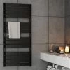 Bathroom Electric Towel Radiator Designer Heated Towel Rail Flat Panel Black