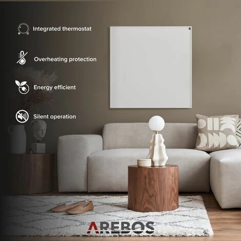 AREBOS Infrared Heating Wall Heating Radiator Thin With Thermostat 350W - Image 3