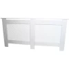 Radiator Cover White MDF Trellised Grill Modern Cabinet Shelf