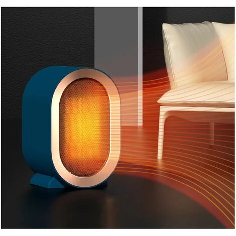 1200W Fan Heater Household Office Quiet PTC Heat Fast Heating Bedroom Safe And Energy Saving - Green - Image 4