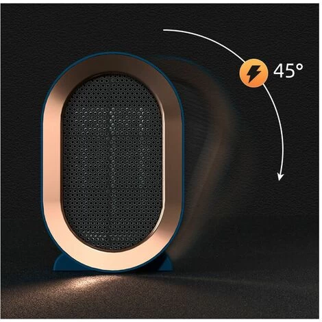 1200W Fan Heater Household Office Quiet PTC Heat Fast Heating Bedroom Safe And Energy Saving - Green - Image 5