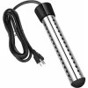 Immersion Water Heater, 1500W Submersible Immersion Water Heater With 304 Stainless Steel Full Guard, Bucket Heater Heats 5 Gallons Of Water In Black Mimutes。。