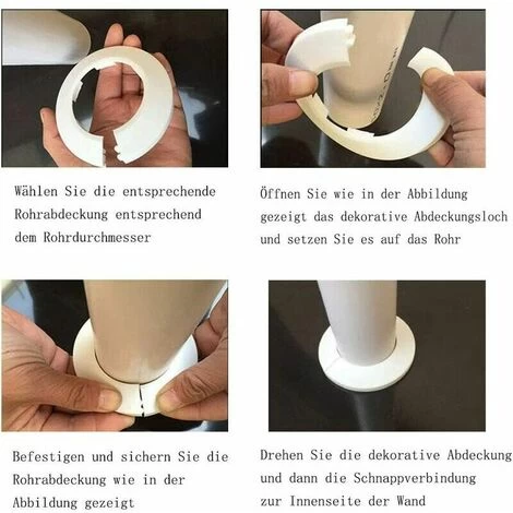 JORRRT Rosette Radiator Hose Cover For Radiator Heating Plumbing Floor Wall Hole Cover,10 Pcs (Radiator Hose Cover) - Image 5