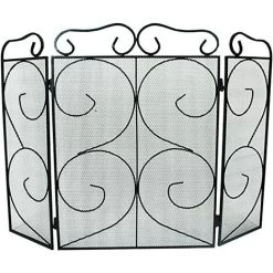 Simpa Fireplace Tools Protective Fire Guard Screens - Style Chequers 82cm (W)