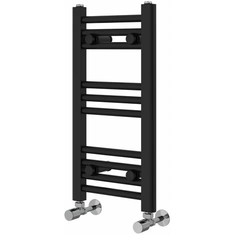 Bathroom Straight Heated Towel Rail Radiator Ladder Warmer Heating Black 600x300mm - Image 2