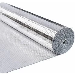 VOUNOT Insulation Roll Radiator Foil 10m X 122cm X 3mm, Double Aluminum Bubble Foil