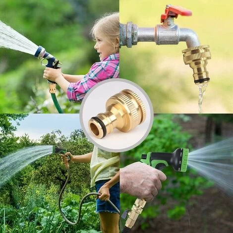 Pack Pure Copper Garden Hose Connector, Water Hose Connector - Image 2