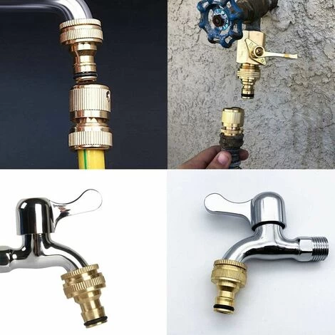 Pack Pure Copper Garden Hose Connector, Water Hose Connector - Image 3