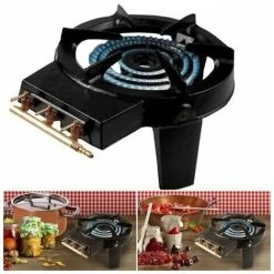 Cast Iron Stove 3 Brass Faucets