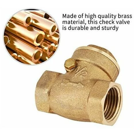 Female Thread Brass Check Valve Flapping Check Valve Compressor Connector Pump Tool Prevent Water Backflow - Image 2