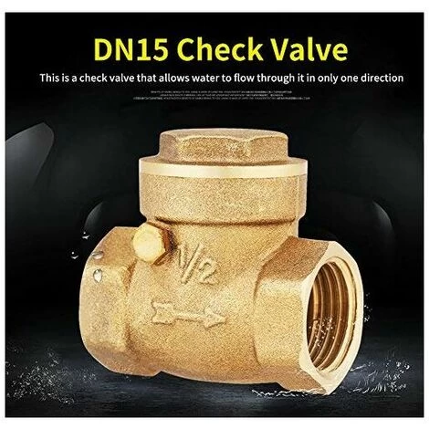 Female Thread Brass Check Valve Flapping Check Valve Compressor Connector Pump Tool Prevent Water Backflow - Image 3