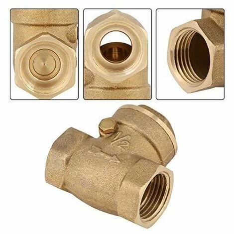 Female Thread Brass Check Valve Flapping Check Valve Compressor Connector Pump Tool Prevent Water Backflow - Image 4