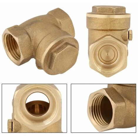 Female Thread Brass Check Valve Flapping Check Valve Compressor Connector Pump Tool Prevent Water Backflow - Image 5