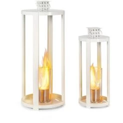 Blumfeldt Fiamme Cilindro Ethanol Lantern 2-set Stainless Steel Burner 0.3 Litre 4 H Burning Time