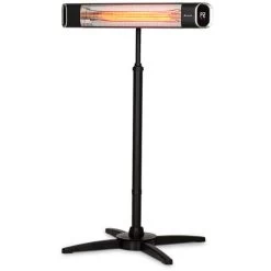 Blumfeldt Dark Wave Stand Infrared Radiant Heater 2000 W Gold-Coated Carbon Tube IP65 Base