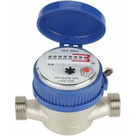 15mm 1/2 Smart Household Mechanical Rotor Type Water Meter For Cold Water Pointer Digital Display Combination Water Meter