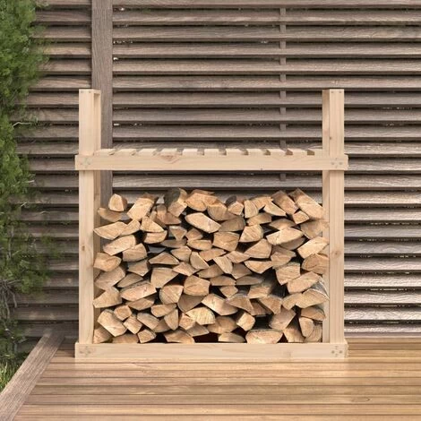 Firewood Rack 110x35x108.5 Cm Solid Wood Pine VidaXL - Image 4