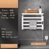 Wall Mounted Electric Towel Rail Heated Towel Rail 80W Low Consumption IP45 Electric Towel Rack With Timer Electric Towel Dryer Radiator Bathroom,White