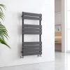 EMKE Flat Panel Heated Towel Rail Bathroom Towel Radiator Straight Towel Rail Heating - 950 X 500 Mm Anthracite