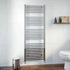 DuraTherm Heated Square Bar Towel Rail Chrome - 1600 X 600mm
