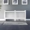 Radiator Cover Large -White Vertical Style