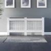 Radiator Cover Large - White Horizontal Style