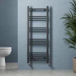 Duratherm Heated Towel Rail Anthracite 1200 X 450mm Flat