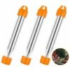3 Pieces Pocket Bellows Fire Tube Stainless Steel Pocket Survival Blowing Fire Tube Telescopic Tube Starter Fire Tool For Camping Picnic Hiking BBQ