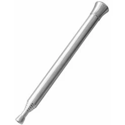 Bouffadou , Fireplace Bellows Foldable Outdoor Blowing Fire Tube 6 Sections Stainless Steel Fire Blower Pipe Silver Telescopic Gear Campfire Tool For Camp