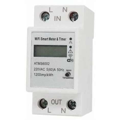 Contatore Di Energia Digitale Single-phase Smart, Display LCD Con Telecomando WiFi Wireless 60A 220V 50Hz APP For Smartphone Contatore Di Energia Digitale