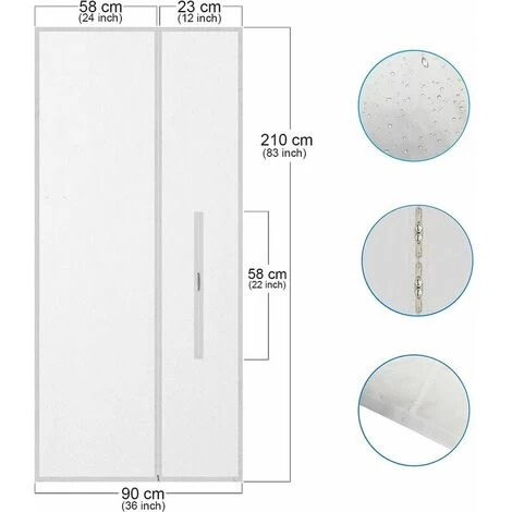 Sliding Door Seal For Mobile Air Conditioner And Dryer, 90x210 CM - Works With All Mobile Air Conditioning Units, Easy Installation, No Drilling - Image 3