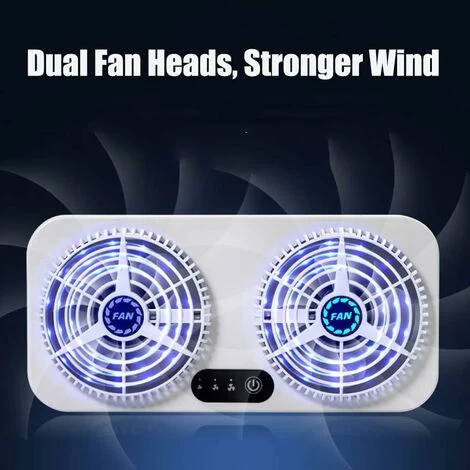 GDRHVFD Dual-use Window Exhaust Fan For Car, Home, Ventilation, Deodorization, Air Purification, Cooling Fan With Adjustable Wind Speed, White - Image 5