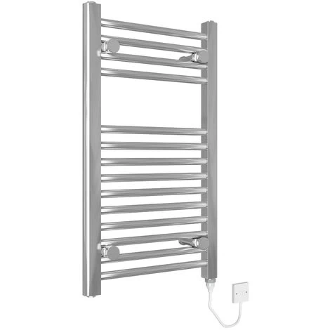 WarmeHaus Bergen Straight Electric Heated Towel Rail 150W - 700x400mm - Chrome - Image 2
