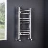 WarmeHaus Essentials Curved Chrome Heated Towel Rail 700x400mm