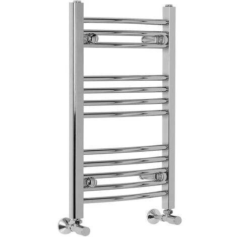 WarmeHaus Essentials Curved Chrome Heated Towel Rail 700x400mm - Image 4