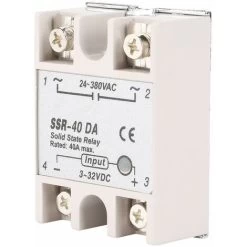 Single Phase DC-AC Solid State Relay SSR-40DA 40A Input Voltage 3-32V DC Output Voltage 24-380V AC