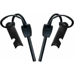 Survival Fire Flint, Fire Starter With Scraper, Waterproof, 10,000 Sparks At 3,000 Degrees, 8mm Bar, Magnesium Fire Steel - Fire Starter, Neck Lanyard, Multi-Tool Scraper (2 Pcs) Chisel