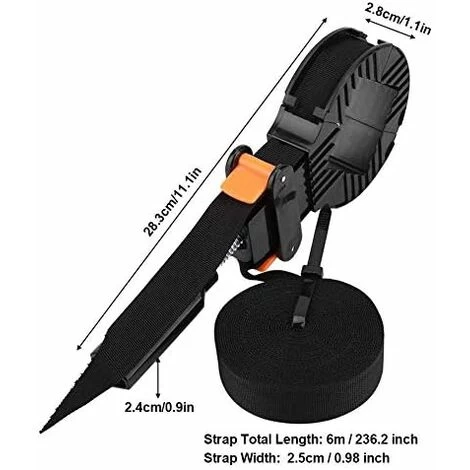 HIASDFLS Bande De Serrage, Sangle De Serrage Réglable à 4 Mâchoires Pour Meubles Et Cadres Photo Noir 6 M - Image 5