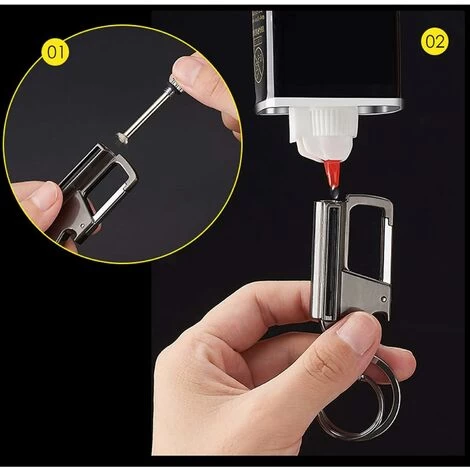 HIASDFLS Allumettes Permanentes En Métal, étanches, Silex Allumettes En Métal Allume Feu Ouvre-Bouteille Porte-clés De Voiture Briquet Remplissable Au Kérosène De Plein Air - Image 5