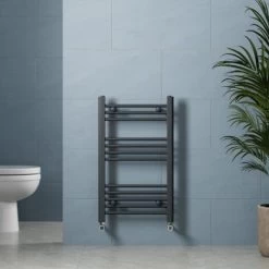 Duratherm Heated Towel Rail Anthracite 750 X 450mm Flat