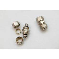 COMPRESSION COUPLER FOR 16MM PIPE A PAIR UNDERFLOOR HEATING