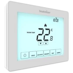 UNDERFLOOR HEATING HEATMISER TOUCH SCREEN HARD WIRED THERMOSTAT