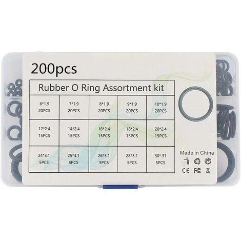 MODOU - Pack Of 200 O-Rings - Rubber Sealing Rings For DIY - Image 2