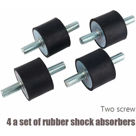 LITZEE 4 Pcs M10 40 X 30 Rubber Vibration Isolator Double Threaded Vibration Mounts With Screws - Image 3