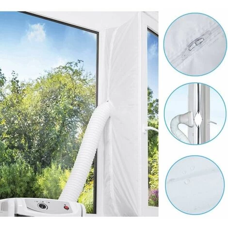 Portable Air Conditioner Window Seal Cloth, Portable Air Conditioner Window Seal Cloth 1pc White(Door 90x210cm) - Image 3